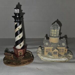 Vintage K’s Collection Lot Of 2 Lighthouses Nautical Collectibles